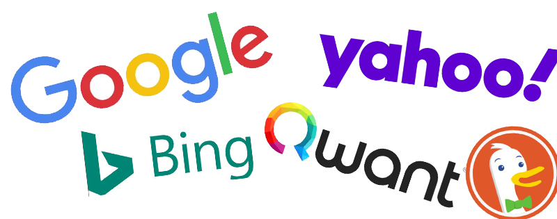 Logos des moteurs de recherche Google et Bing